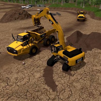 Excavator Truck Loading into Articulated Truck Cat Simulators